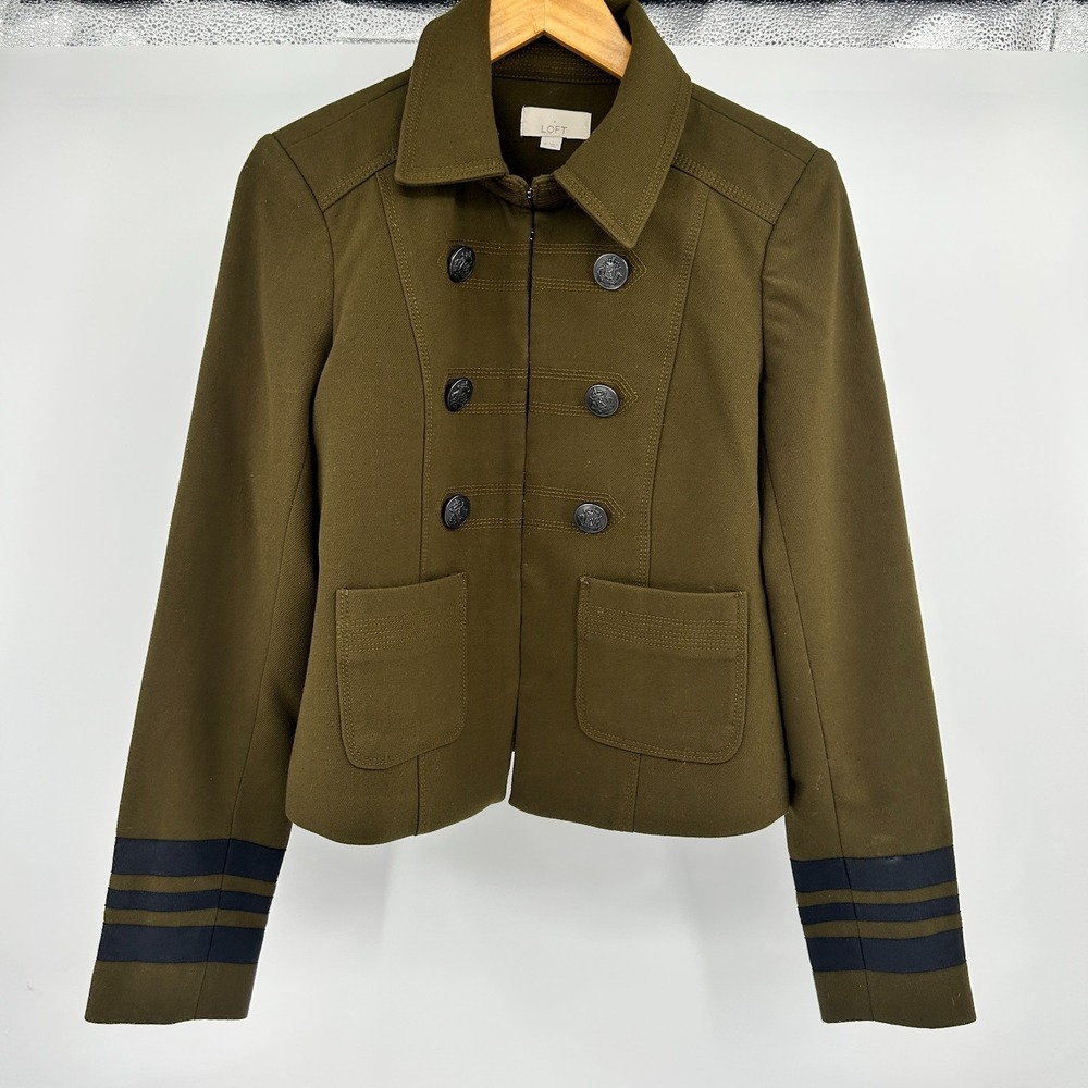 VTG Military Band Jacket Womens 6 Napolean Olive Green Punk Hysterical Glamour